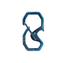OMNI Link Flamed Blue carabiner with curved inner gate