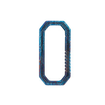 OMNI Link Flamed Blue rectangular titanium carabiner