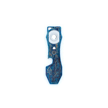Flamed Blue VERTEX Talon with silver ratchet, rear view