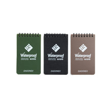 OMNI Ledger notebooks in green, black and brown